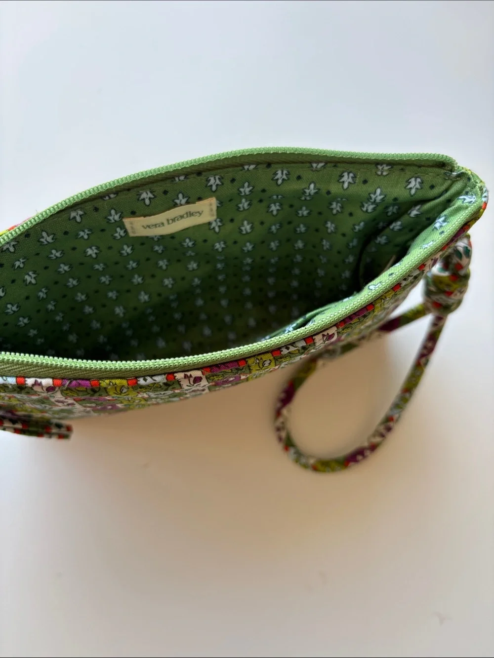 Vera Bradley Zip Wristlet Ribbon Plaid in Premium Cotton